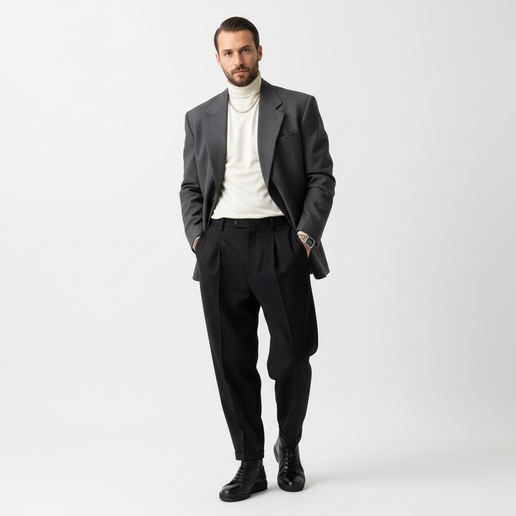 Stylish Man in Fashionable Clothing