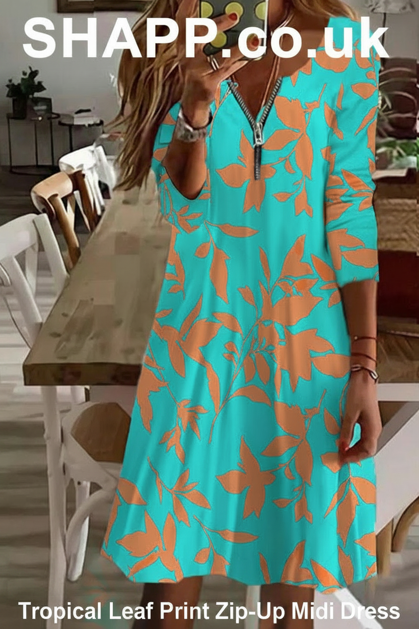Women's V-Neck Dress – Stylish & Comfortable Ladies' Clothing. Available as plus-sizes too.