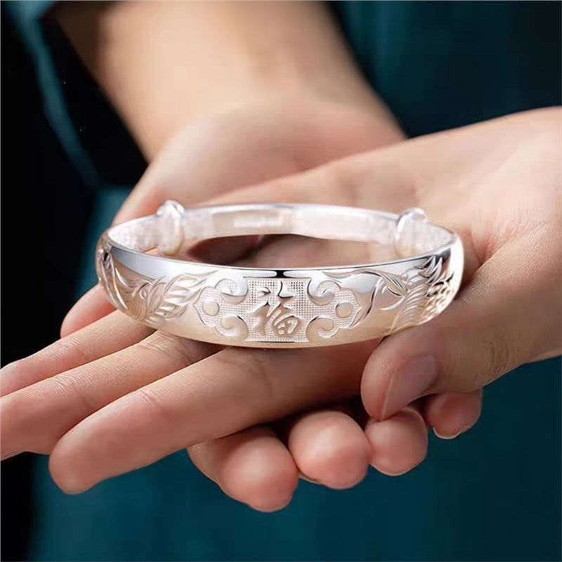 S999 Sterling Silver Women's Bracelet – Elegant, High-Quality Silver Jewelry Accessory