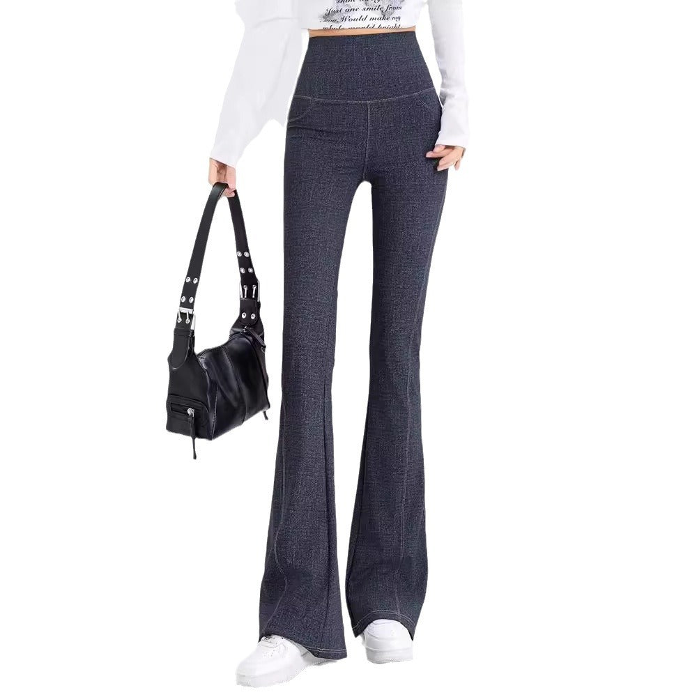 Women’s Denim Bootcut Shark-Fin Leg Pants – Stylish Flared Fit Jeans