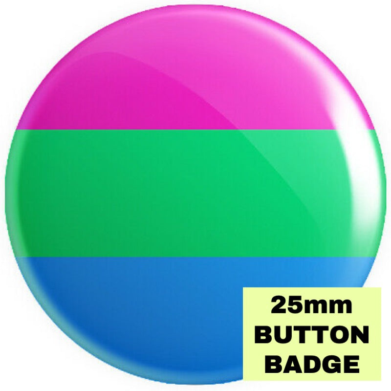 Polysexual Flag Button Badge