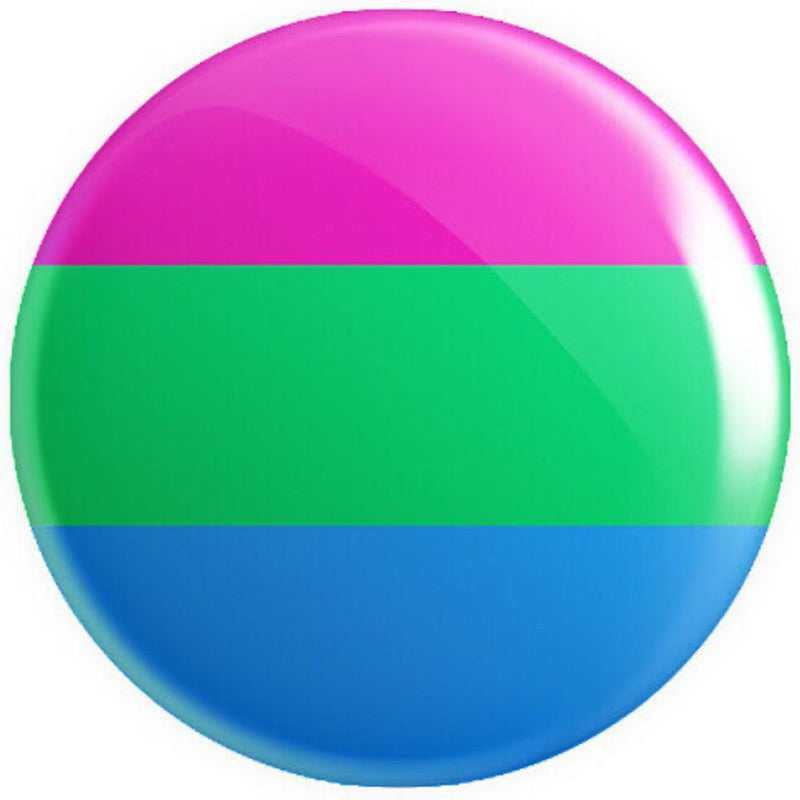 Polysexual Flag Button Badge