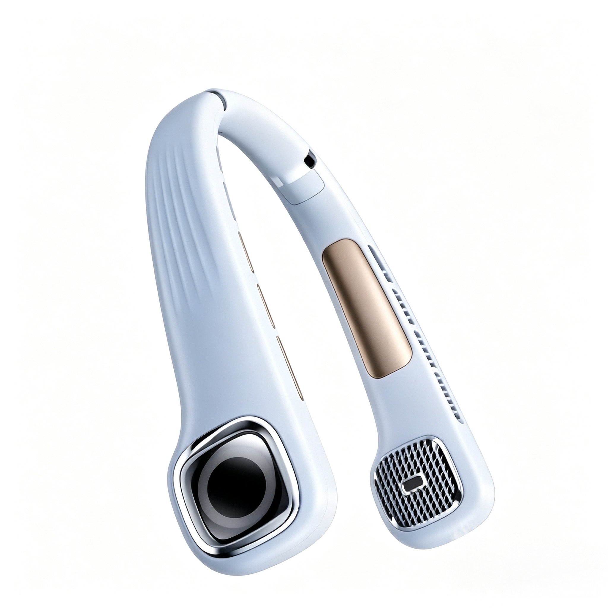Ultra-Lightweight, Ultra-Quiet Hands-Free Neck Fan for Personal Cooling